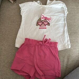 Minimally worn- Mayoral top and shorts 12 months